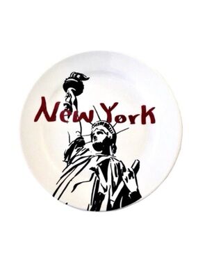 NYC Souvenir Plate with Statue of Liberty Graphic